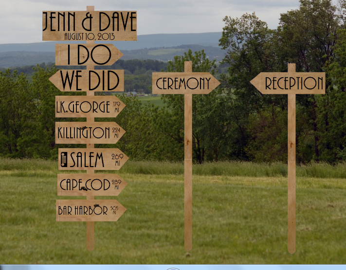 trail doggie trail   Wooden rustic signs  Wedding Signs